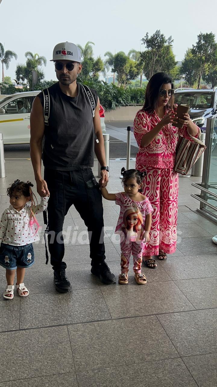 Debina Bonnerjee Choudhary and Gurmeet Choudhary snapped at the airport