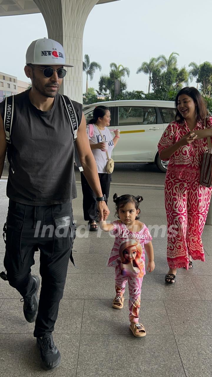 Debina Bonnerjee Choudhary and Gurmeet Choudhary snapped at the airport