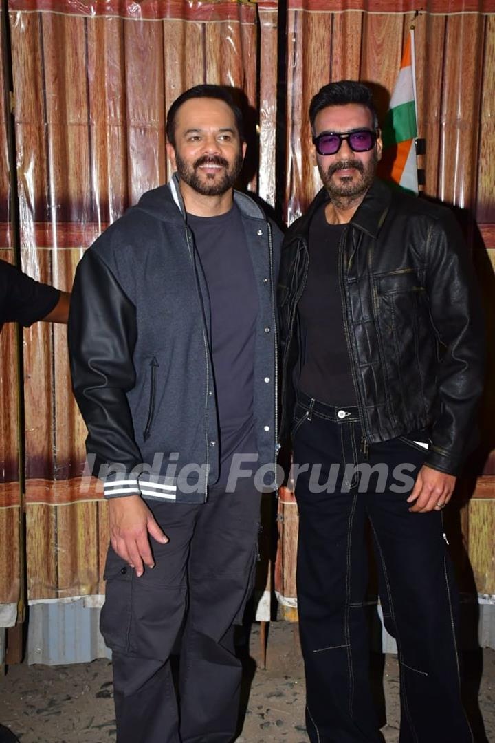 Ajay Devgn and Rohit Shetty snapped promoting their upcoming film ‘Singham Again’ on the sets of 'Bigg Boss 18'