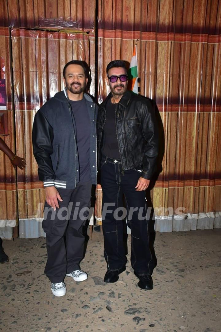 Ajay Devgn and Rohit Shetty snapped promoting their upcoming film ‘Singham Again’ on the sets of 'Bigg Boss 18'