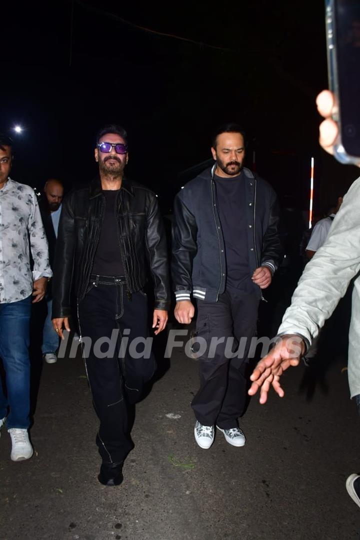 Ajay Devgn and Rohit Shetty snapped promoting their upcoming film ‘Singham Again’ on the sets of 'Bigg Boss 18'