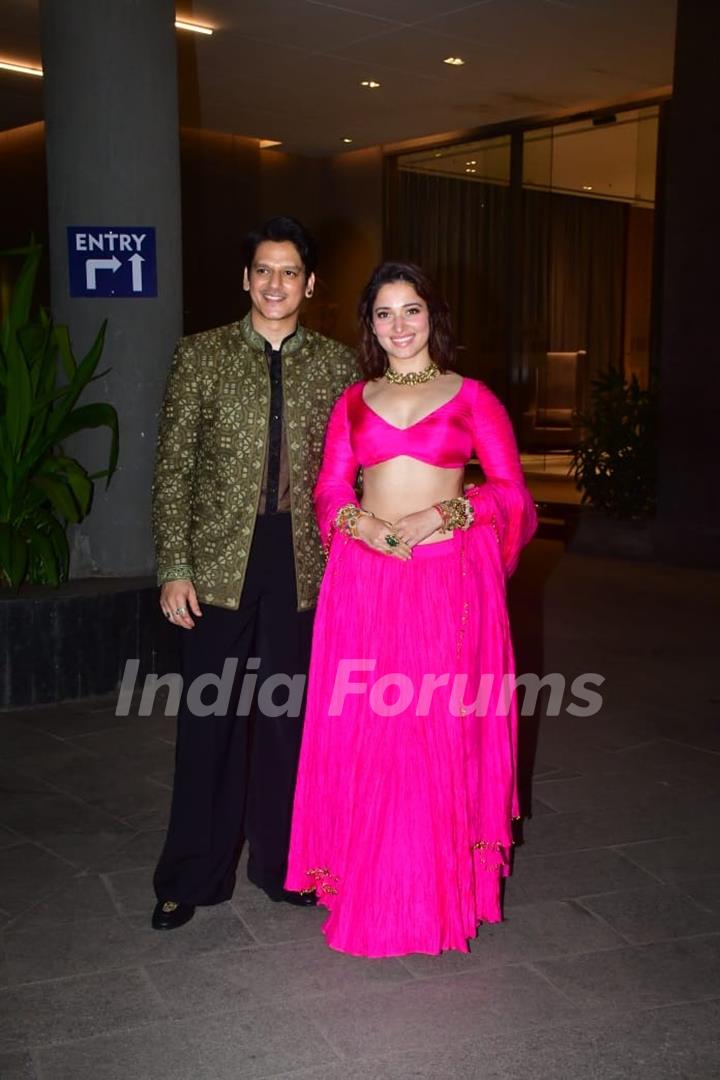 Tamannaah Bhatia and Vijay Varma snapped attending Abu Jani and Sandeep Khosla’s Diwali party