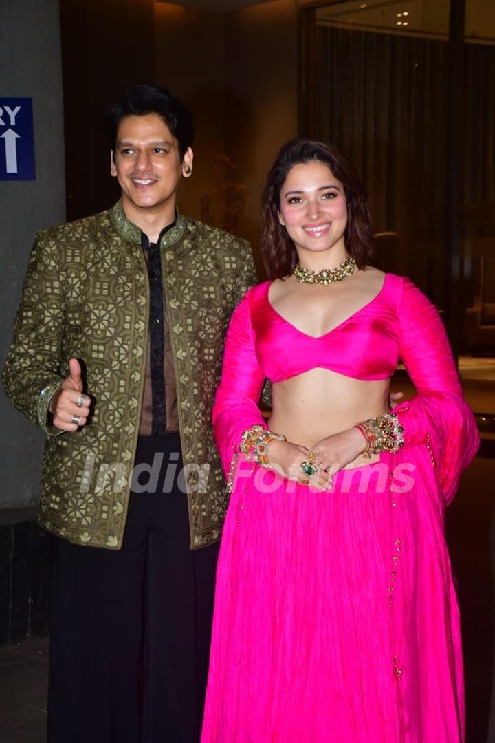 Tamannaah Bhatia and Vijay Varma snapped attending Abu Jani and Sandeep Khosla’s Diwali party