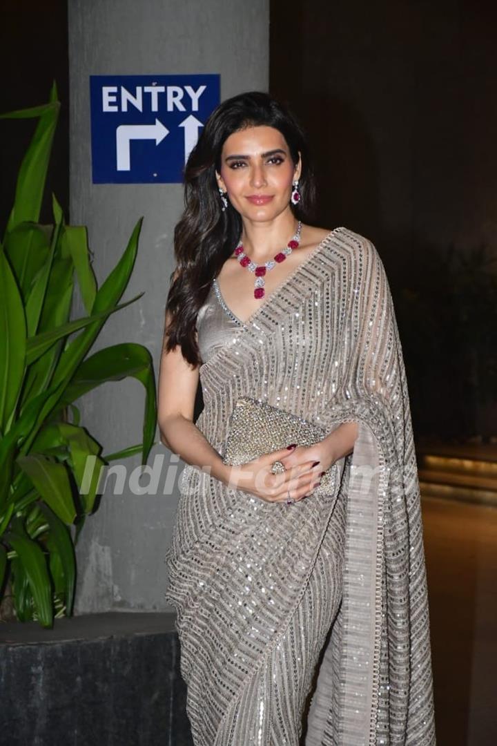 Karishma Tanna snapped attending Abu Jani and Sandeep Khosla’s Diwali party