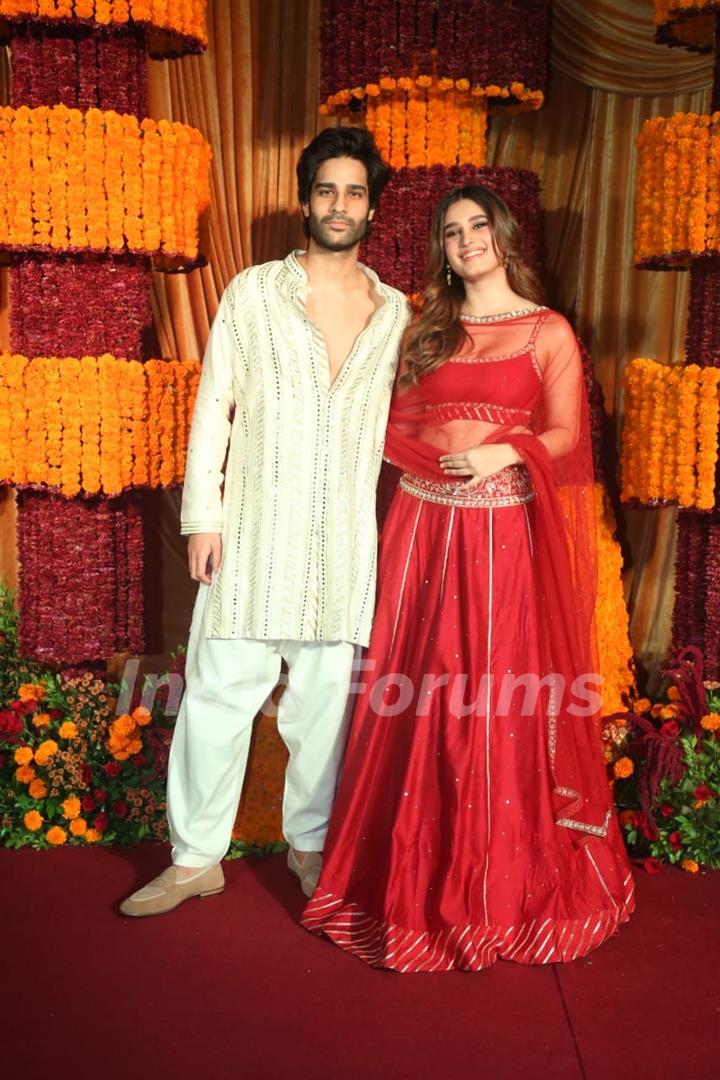 Rasha Thadani and Aman Devgan snapped at Ramesh Taurani’s Diwali Bash