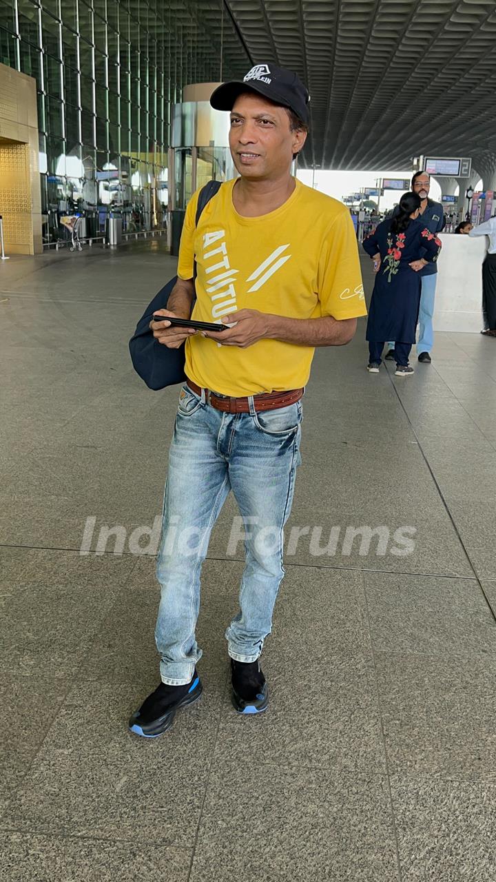 Sunil Pal snapped at the airport