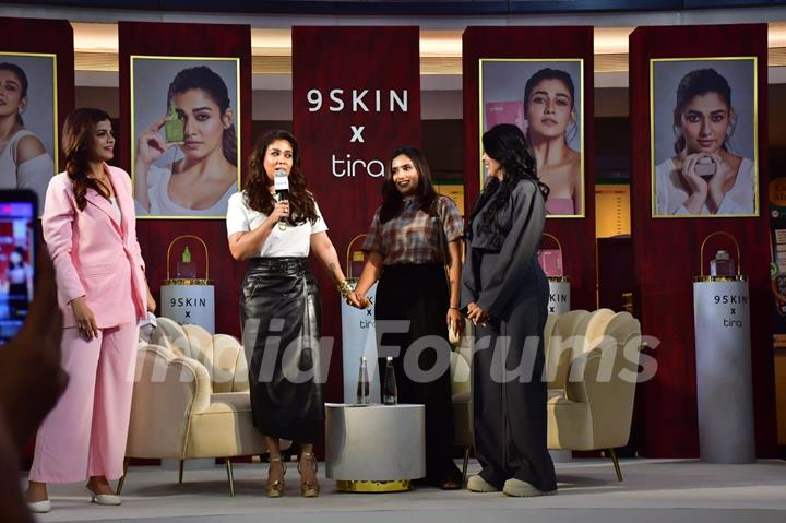 Nayanthara snapped for 9 Skin x Tira Beauty launch