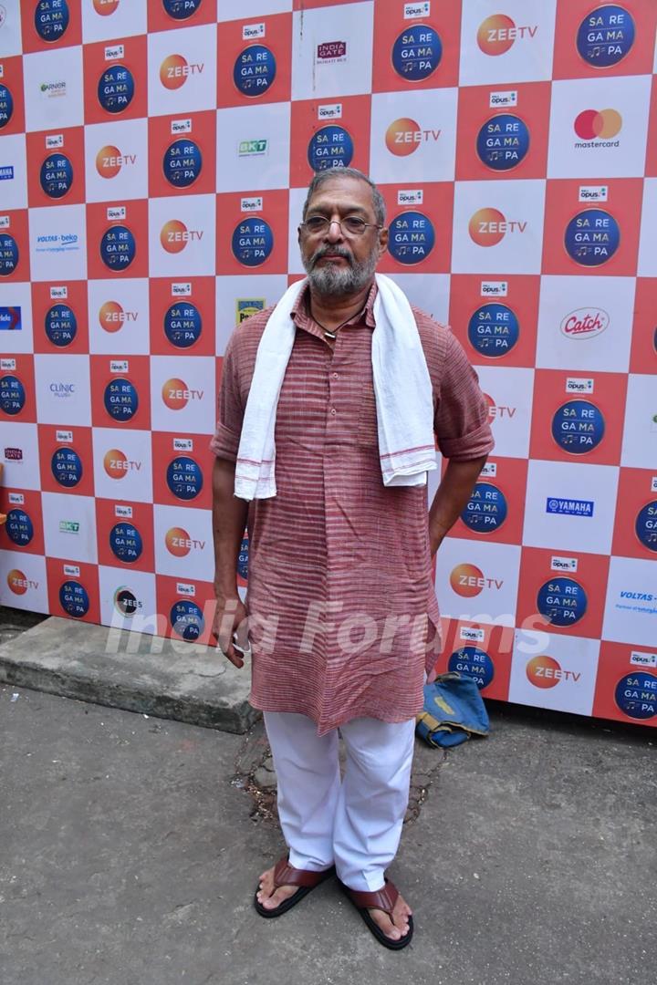 Nana Patekar snapped promoting their upcoming film 'Vanvaas' on the sets of 'Sa Re Ga Ma Pa'