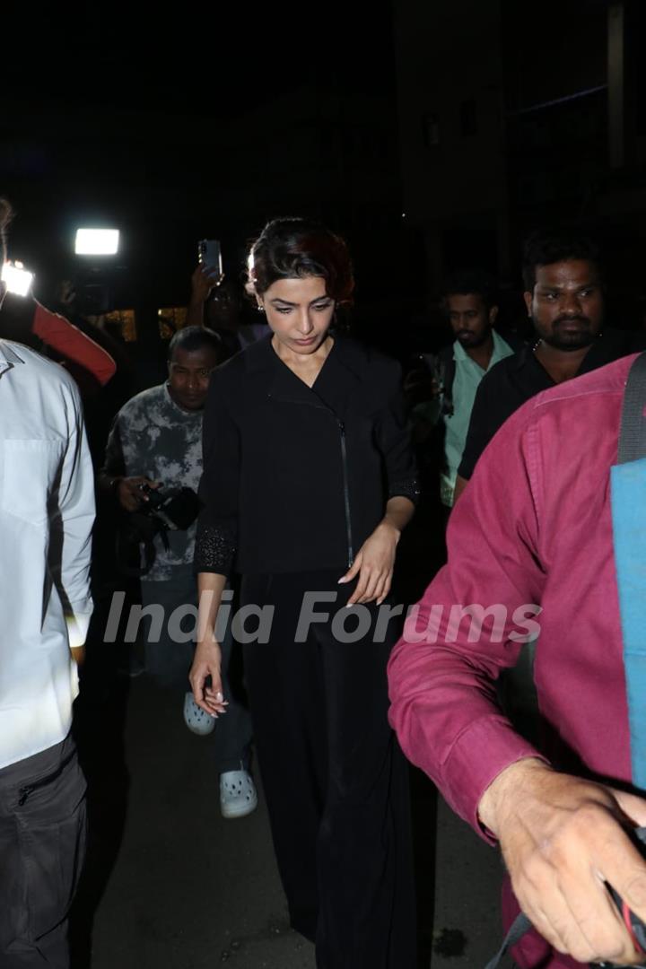 Samantha Ruth Prabhu snapped promoting their upcoming series 'Citadel: Honey Bunny'