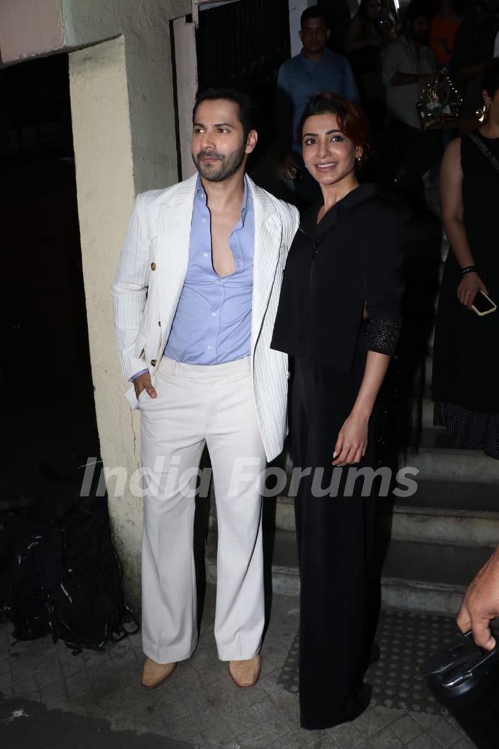 Varun Dhawan and Samantha Ruth Prabhu snapped promoting their upcoming series 'Citadel: Honey Bunny'