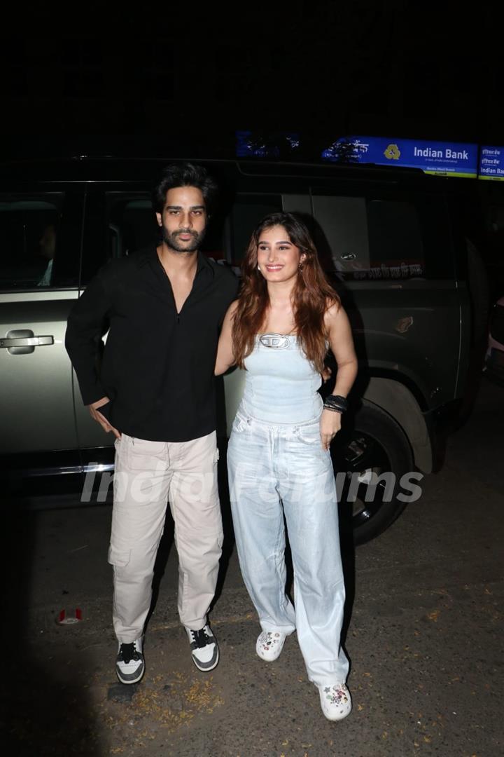 Rasha Thadani and Aman Devgan snapped in the city