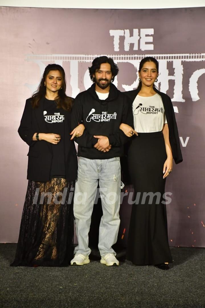 Vikrant Massey, Ridhi Dogra and Raashii Khanna grace trailer launch of 'The Sabarmati Report'