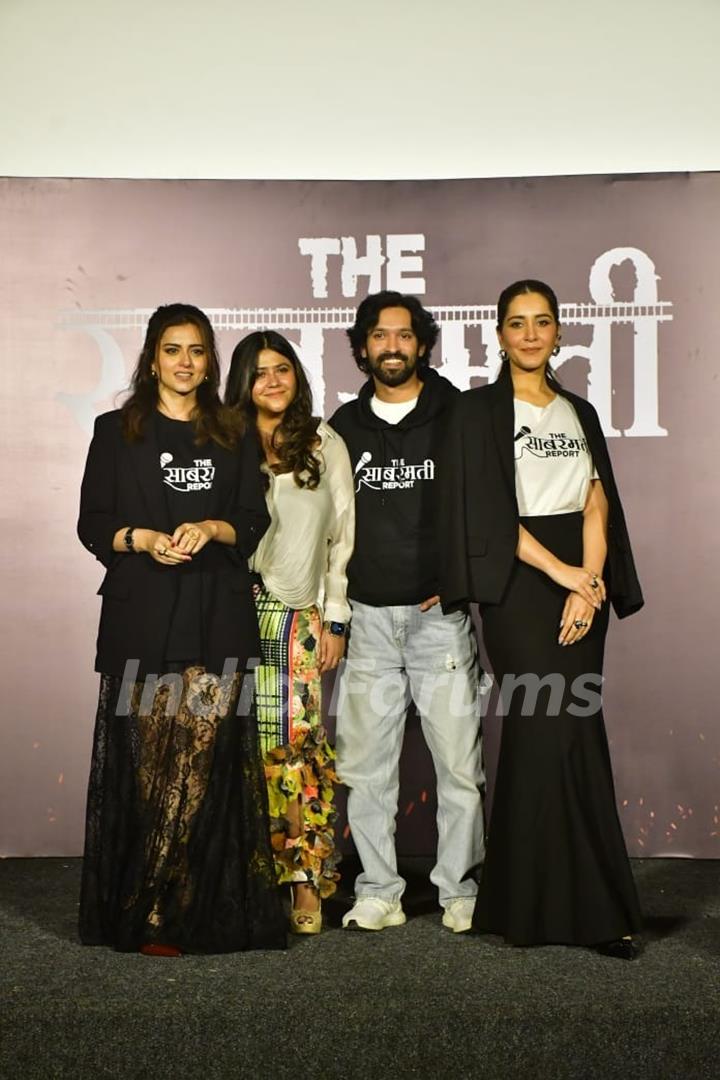 Ektaa Kapoor, Vikrant Massey, Ridhi Dogra and Raashii Khanna grace trailer launch of 'The Sabarmati Report'