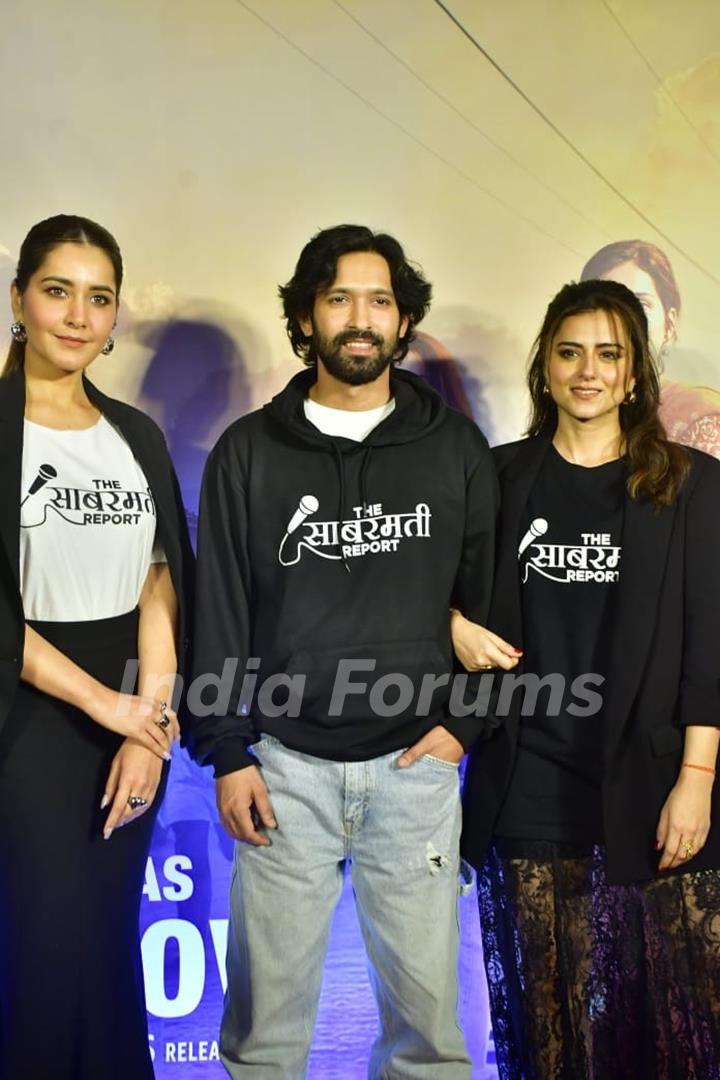 Vikrant Massey, Ridhi Dogra and Raashii Khanna grace trailer launch of 'The Sabarmati Report'