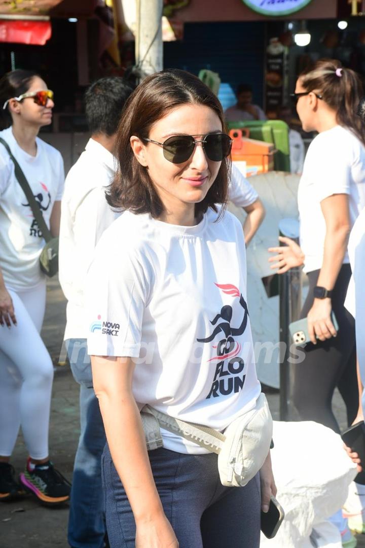 Soha Ali Khan snapped at the 'Go Flo Run' event