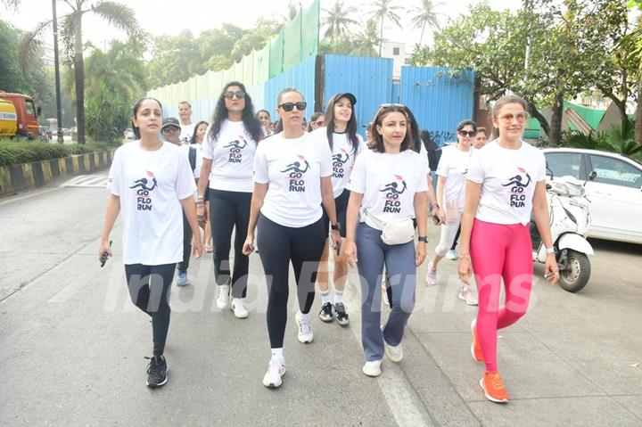 Neha Dhupia, Soha Ali Khan and Natasa Stankovic snapped at the 'Go Flo Run' event