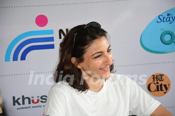 Soha Ali Khan snapped at the 'Go Flo Run' event