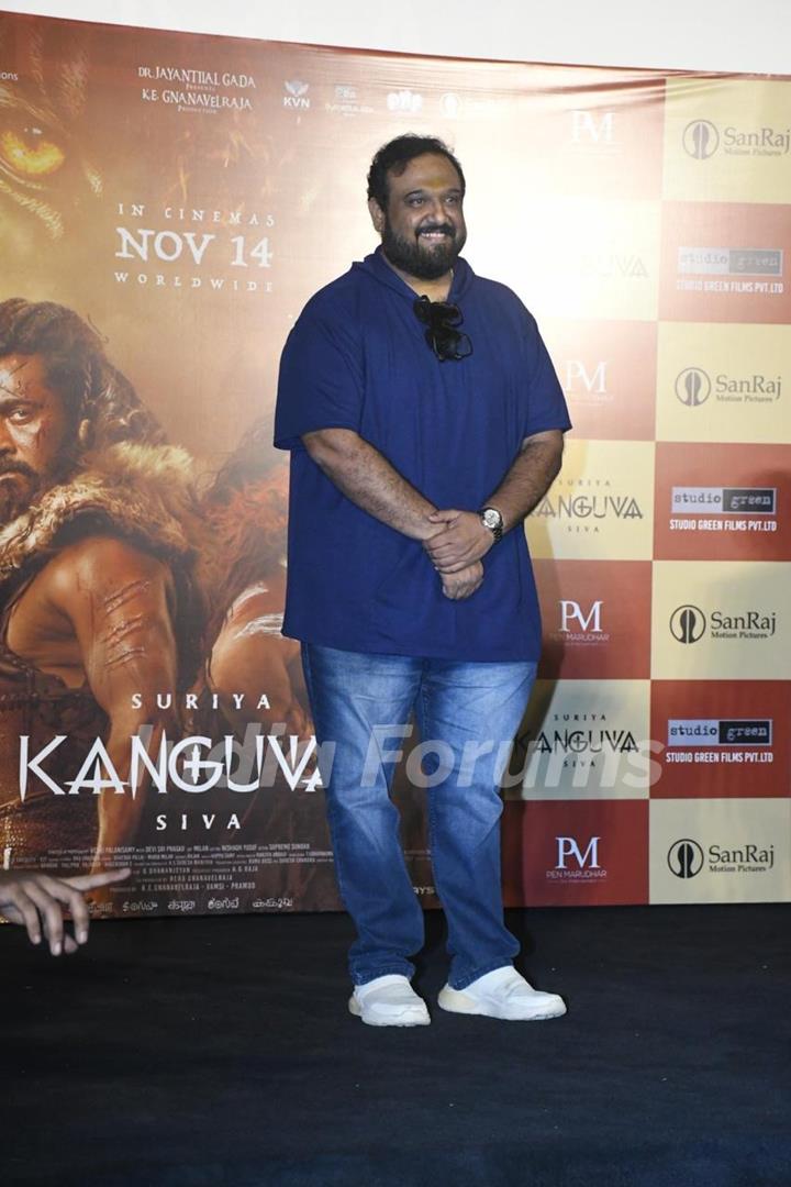 Celebrities snapped at the press conference of 'Kanguva'