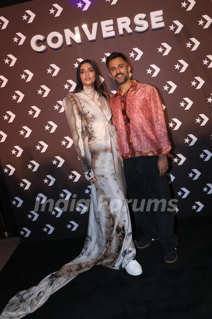 Sonam Kapoor and Anand Ahuja snapped at Converse India store launch