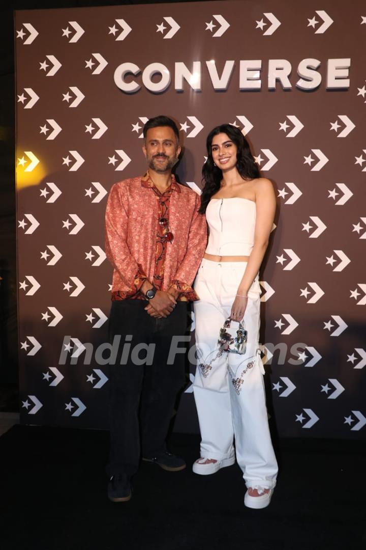 Khushi Kapoor and Anand Ahuja snapped at Converse India store launch