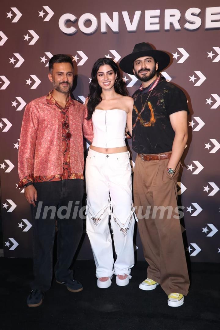 Khushi Kapoor, Anand Ahuja and Harsh Varrdhan Kapoor snapped at Converse India store launch