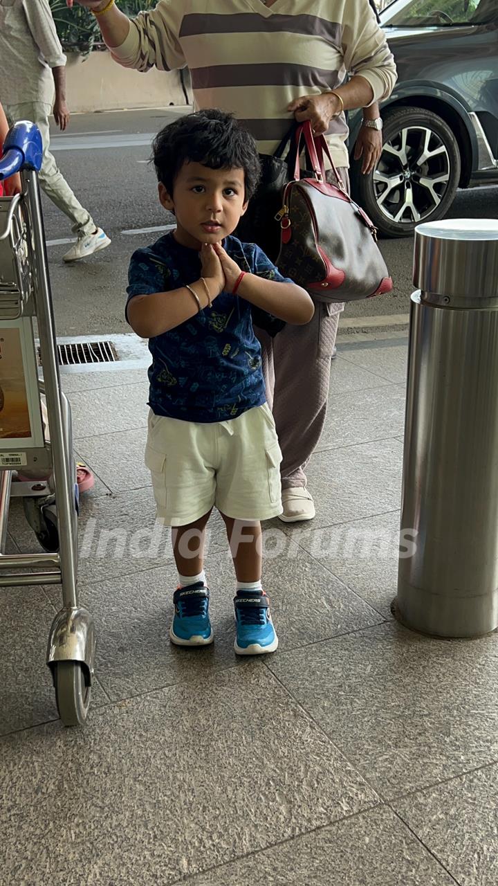 Laksh Singh snapped at the airport