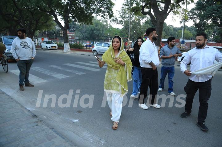 Shehnaaz Gill snapped in the city