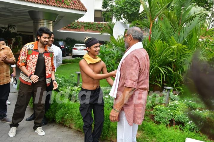 Nana Patekar snapped promoting their upcoming film 'Vanvaas'