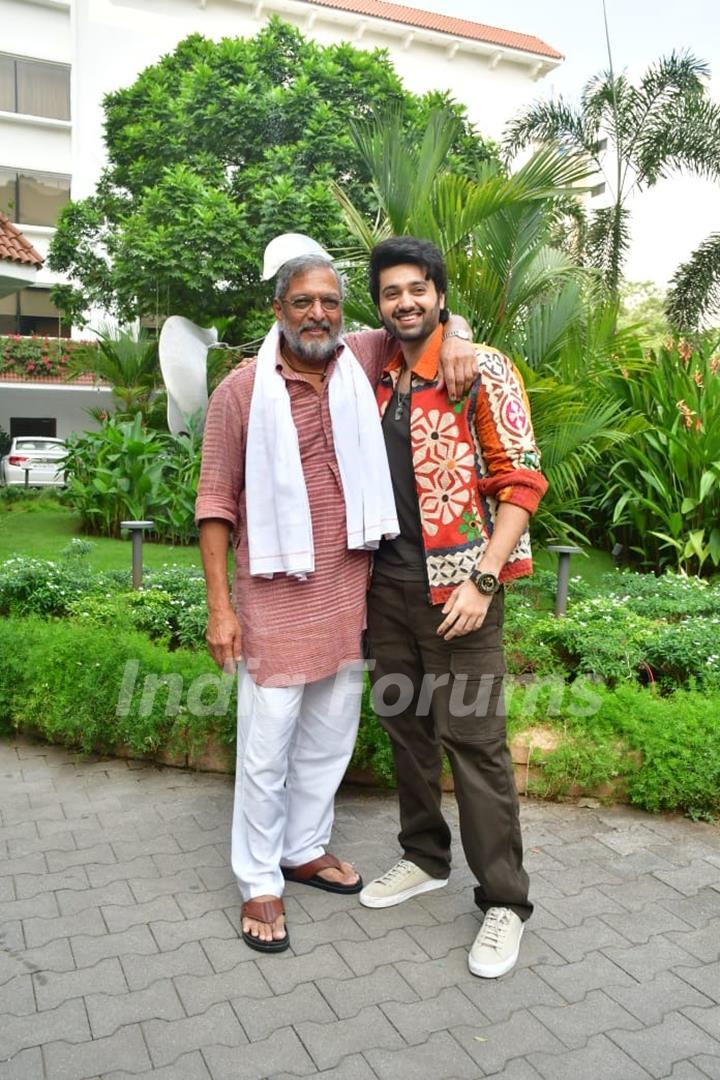 Nana Patekar and Utkarsh Sharma snapped promoting their upcoming film 'Vanvaas'