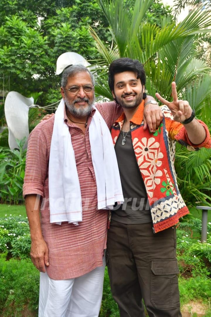 Nana Patekar and Utkarsh Sharma snapped promoting their upcoming film 'Vanvaas'