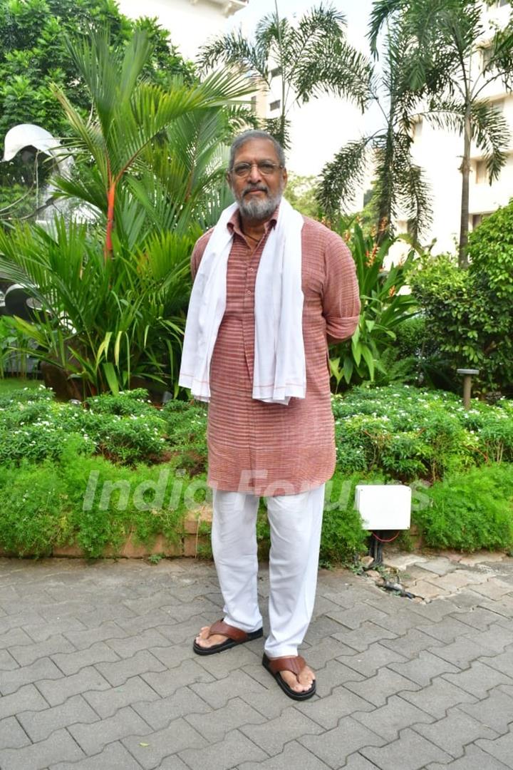 Nana Patekar snapped promoting their upcoming film 'Vanvaas'