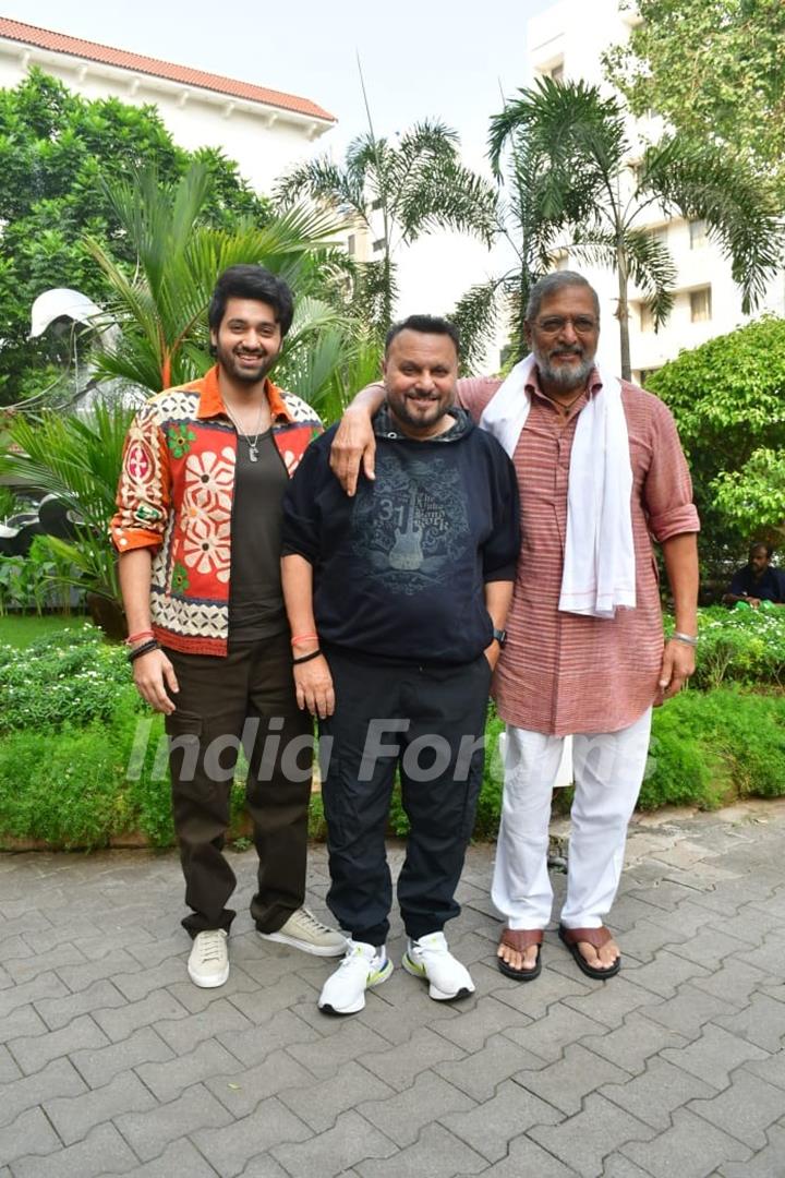 Nana Patekar, Anil Sharma and Utkarsh Sharma snapped promoting their upcoming film 'Vanvaas'