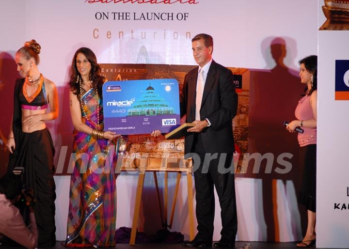 Shobhaa De and Shailendra Bhandari unveil Centurion Bank of Punjab -Miracle card