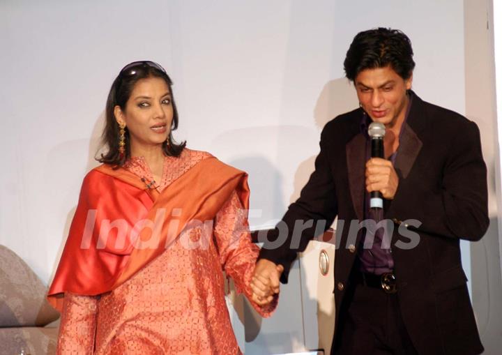 Actors Shah Rukh Khan and Shabana Azmi unveils new comfortable seats in the Jet Airways