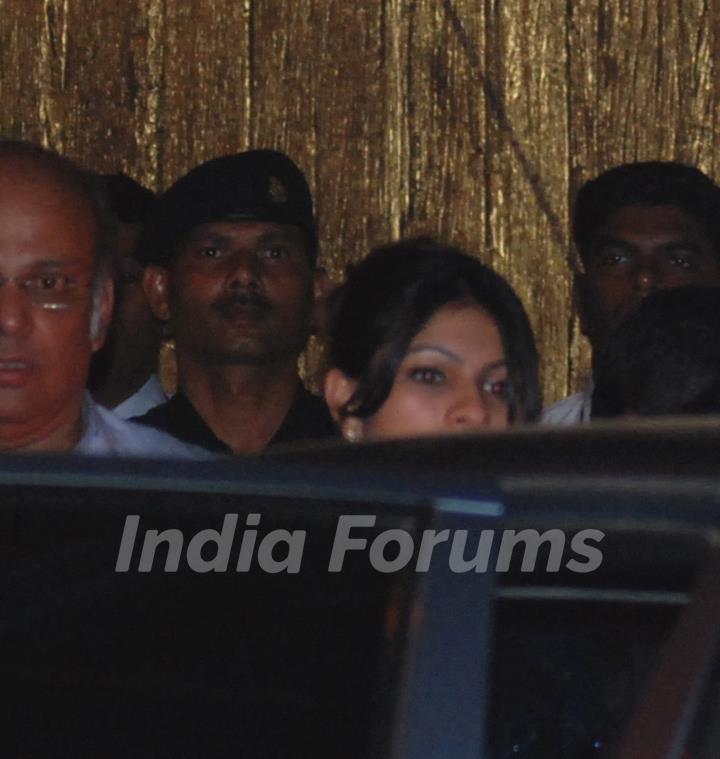 Celebrities arriving at the Aishwarya Rai & Abhishek Bachchan wedding sangeet ceremony