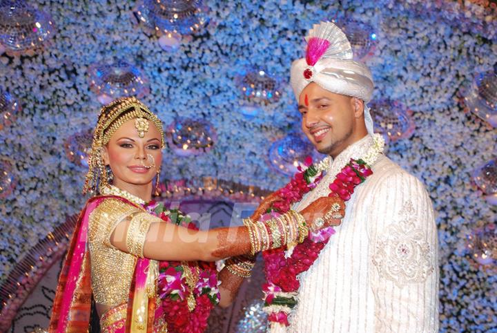 Rakhi Sawant with her fiance Elesh Parujanwala on grand finale of &quot;Rakhi Ka Swayamvar&quot;