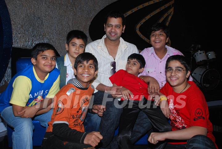 Raksha Bandhan on the sets of ''Chote Miya 2'' with Rahul Mahajan, in Mumbai