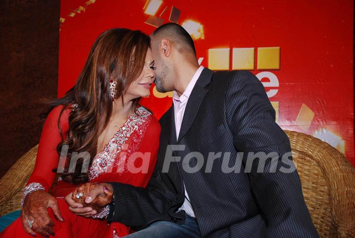 Rakhi Sawant with her Fiance Elesh Parujanwala in Media