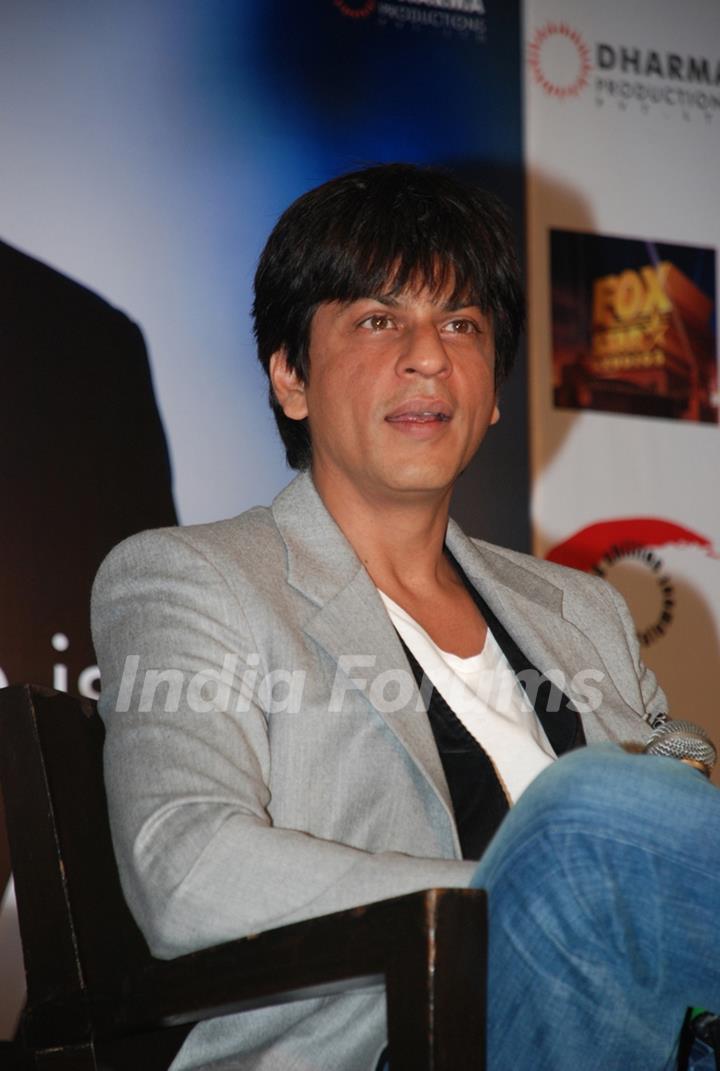 Bollywood actors Shah Rukh Khan at &quot;My Name is Khan&quot; Press Meet, in Mumbai