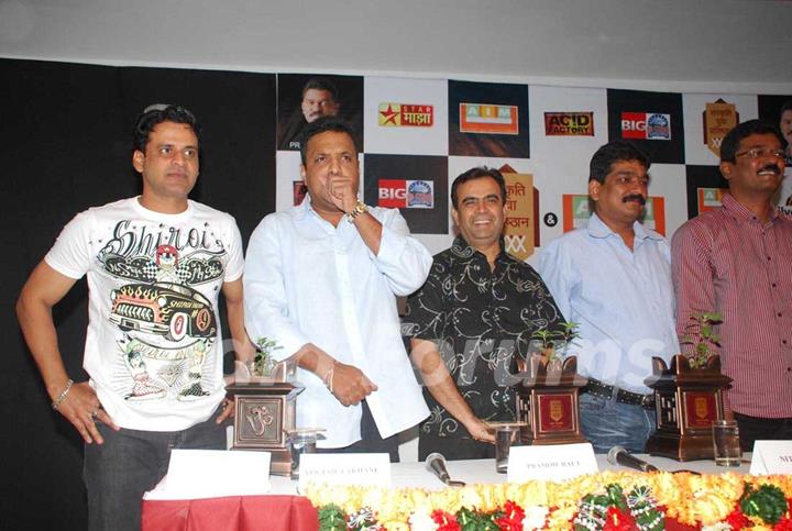 Manoj Bajpai and Pratap Sarnaik with acid factory team, in Mumbai