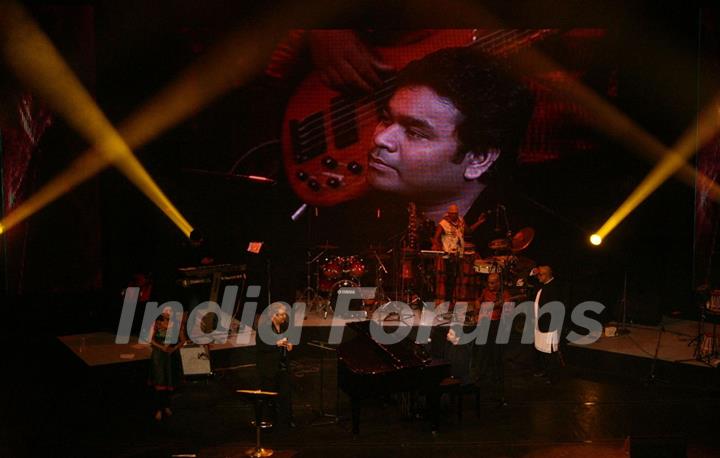 Music Maestro A R Rahaman at '''' Musical Evening with A R Rahaman'''', in New Delhi on Tuesday