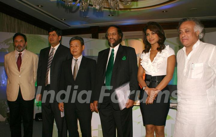 Union Minister for environment and forests bollywood actor Priyanka Chopra at a press-meet for the NDTV second wave of '''' Green Campaign'''' which includes the programme '''' Greenathon'''', in New Delhi on Tuesday