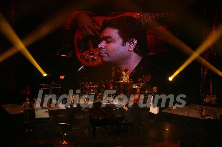 Music Maestro A R Rahaman at '''' Musical Evening with A R Rahaman'''', in New Delhi on Tuesday