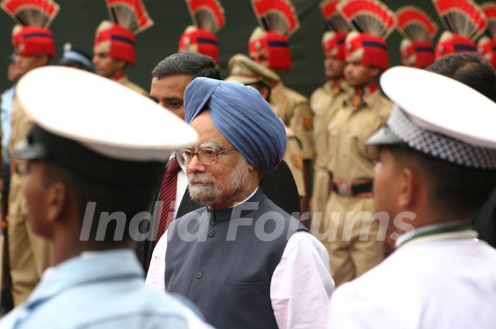 Prime Minister Manmohan Singh at the Red Fort, on the occasion of 63rd Independence Day in New Delhi on 15 August 2009