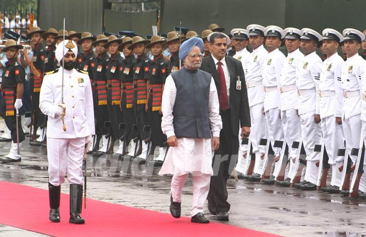 Prime Minister Manmohan Singh at the Red Fort, on the occasion of 63rd Independence Day-