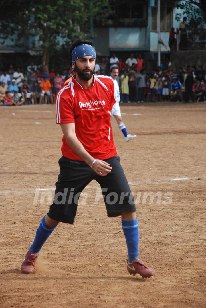 Ranbir Kapoor at &quot;Soccer Match&quot; at Bandra