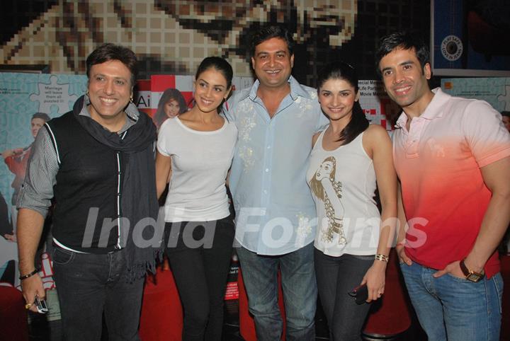 Govinda, Prachi Desai, Genelia D''Souza, Fardeen Khan and Tusshar Kapoor to promote the film &quot;Life Partner&quot; at Galaxy