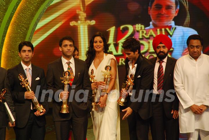 Katrina Kaif and Shahid Kapoor at the &quot;Rajiv Gandhi Awards&quot;