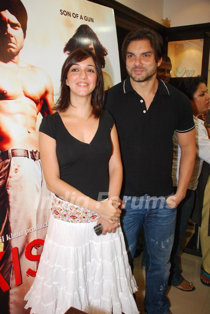 Naheed Cyrusi and Sohail Khan at the promotion of &quot;Kissan Film&quot; at Gitanjali store