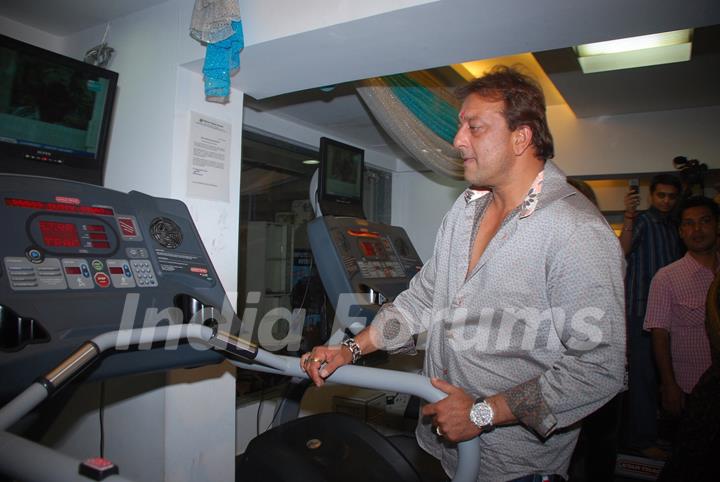 Sanjay Dutt at Healthworks Gym 1st Year Celebrations, in Mumbai